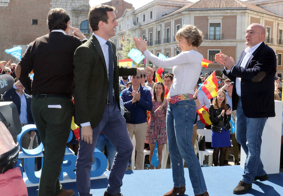 Pablo Casado ha participado frente a la Iglesia de San Pablo en un acto de su partido en Valladolid