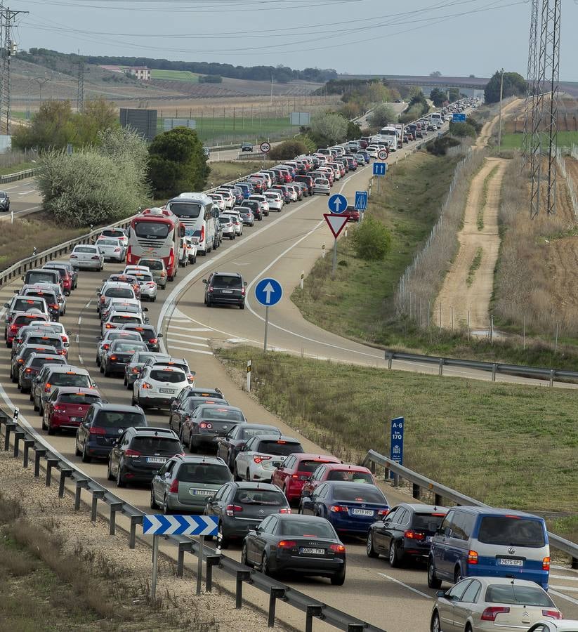 El tráfico lento afecta a los tramos comprendidos entre Mota del Marqués y Villardefrades y Rueda y Ataquines