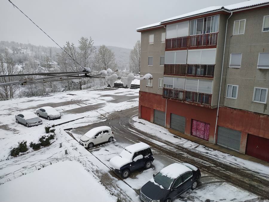 Fotos: La nieve vuelve a finales de abril al norte de Palencia