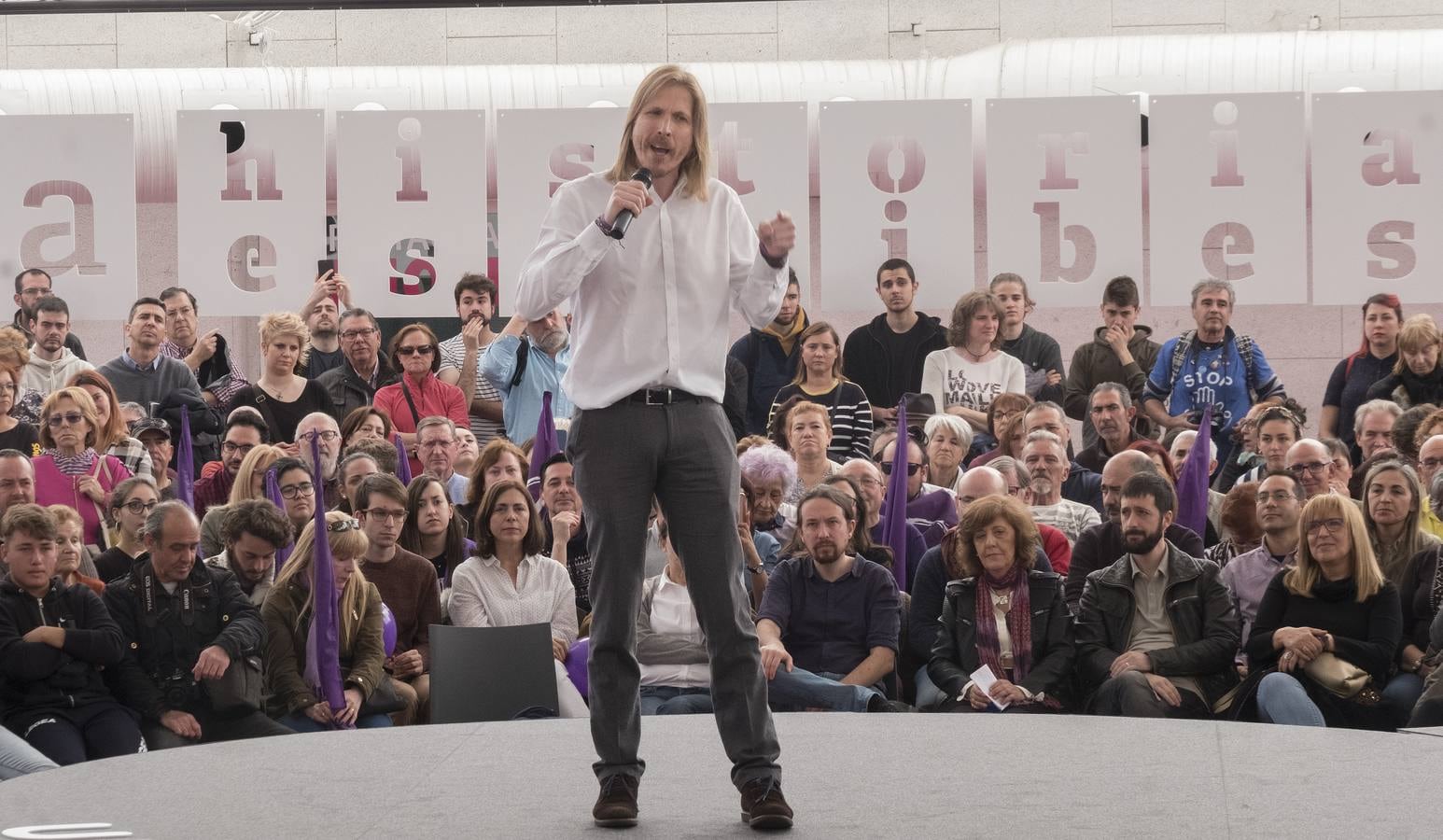 El candidato de Unidas Podemos al Gobierno ha llamado por segundo día consecutivo a frenar en las urnas a la formación ultraderechista