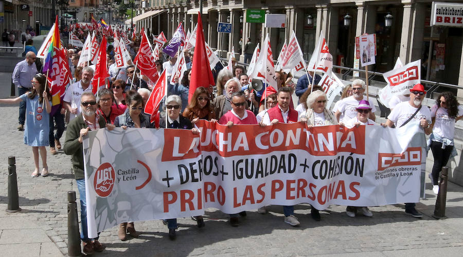 Fotos: Manifestación del Primero de Mayo en Segovia