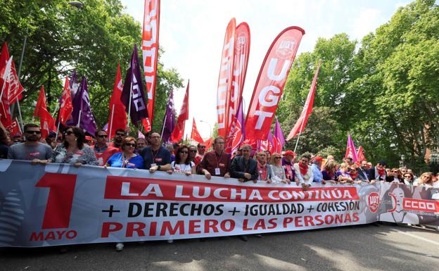 Manifestación del Primero de Mayo en Madrid.