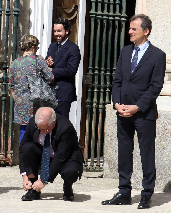 Fotos: El Rey Felipe VI visita La Granja para presidir la reunión del Instituto Elcano