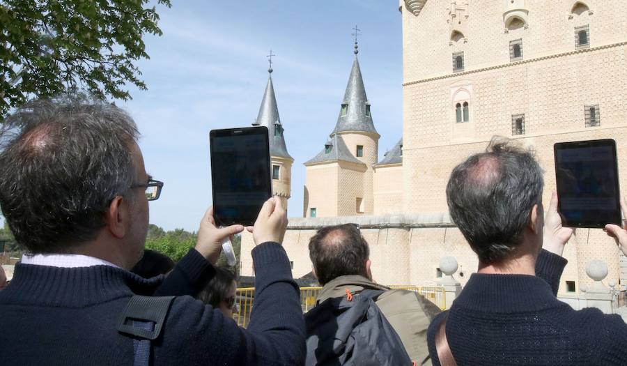 Pruebas de la tecnología de realidad aumentada en el Alcázar.