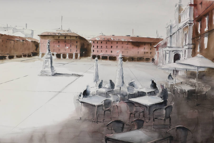 Fotos: Exposición de pintura rápida en la Plaza España de Valladolid