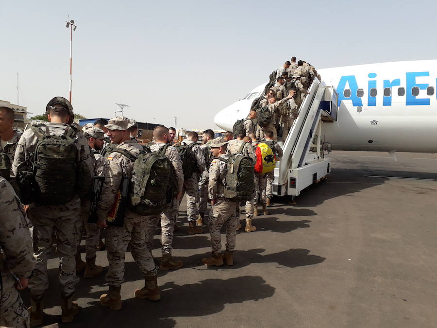 Fotos: Regresan los primeros 124 militares de Malí tras seis meses adiestrando al ejército de ese país