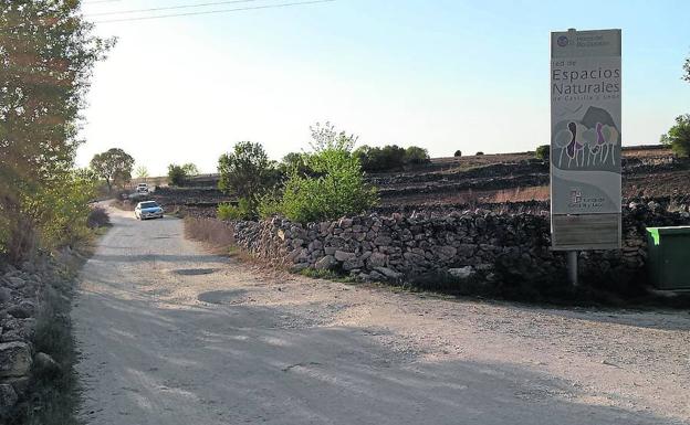 Inicio del camino de San Frutos desde Villaseca. 