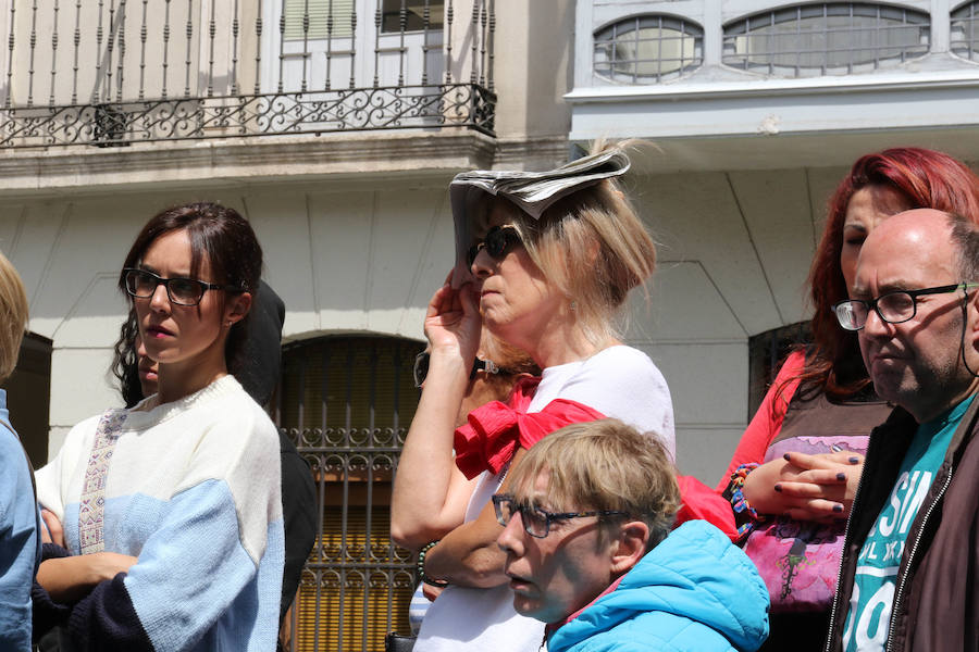 Milagros Galiano en la Plaza de Santa Ana.