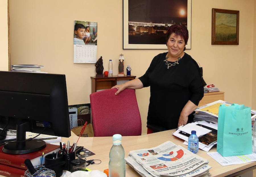 Clara Luquero, en su despacho de la Alcaldía de Segovia, ayer.