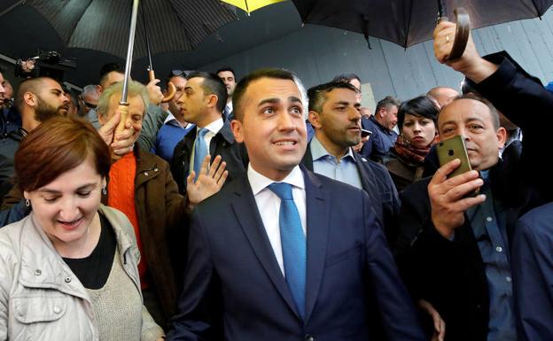 Luigi Di Maio, el pasado domingo tras votar en los comicios europeos.