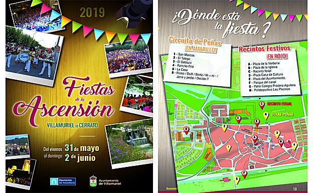 Cartel anunciador de las Fiestas de la Ascensión en Villamuriel. 