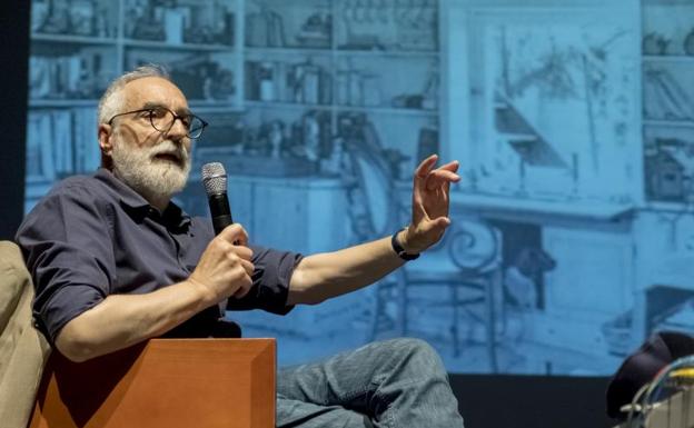 Emilio Urberuaga, en el Teatro Zorrilla. 