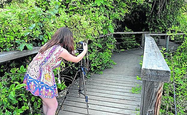 Ruta de senderismo en el Parque de la Ribera, junto al embalse de Castronuño.