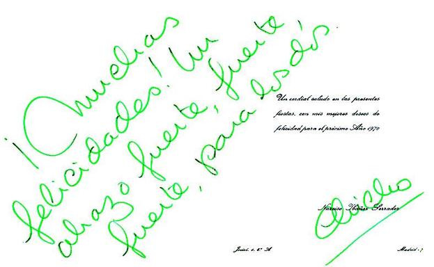 Dedicatoria de Chicho a Antonio Hermoso