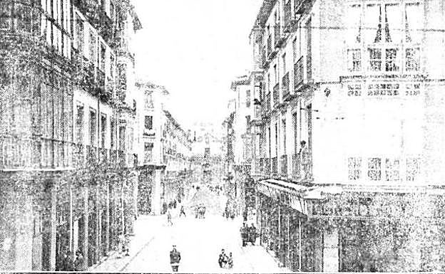 La calle Platerías, en el año 1929. 