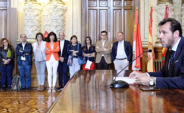 Rueda de prensa de Óscar Puente en el Ayuntamiento. 