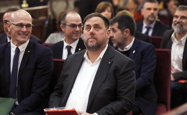 Oriol Junqueras durante el juicio del 'Procés'.