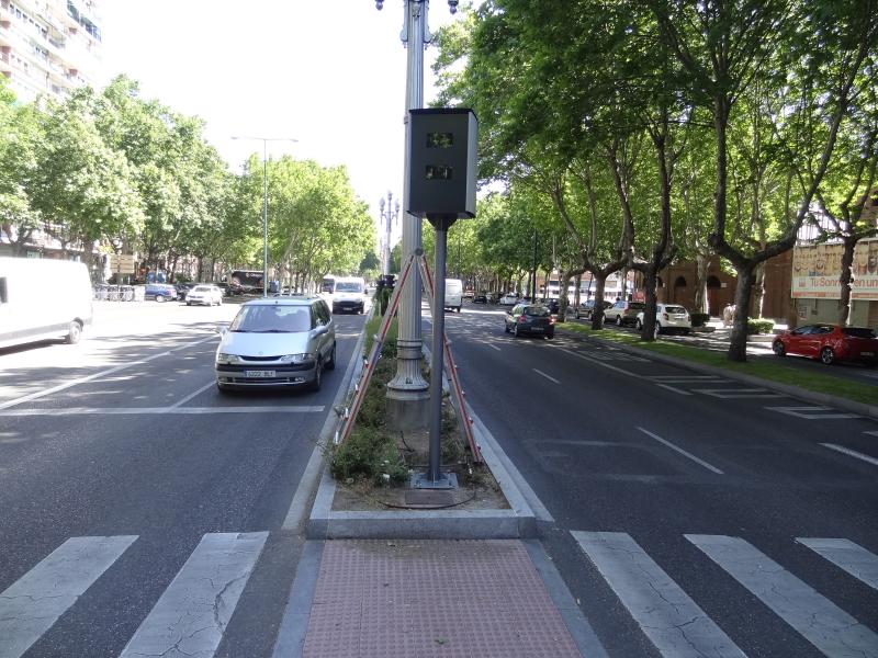 Paseo de Zorrilla, a la altura de la plaza de Toros.