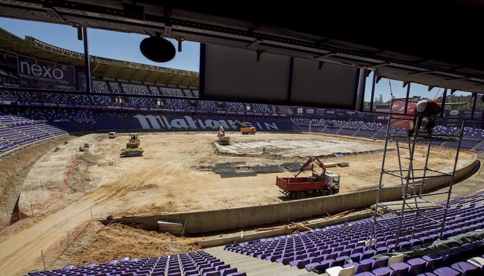 Obras en el estadio José Zorrilla