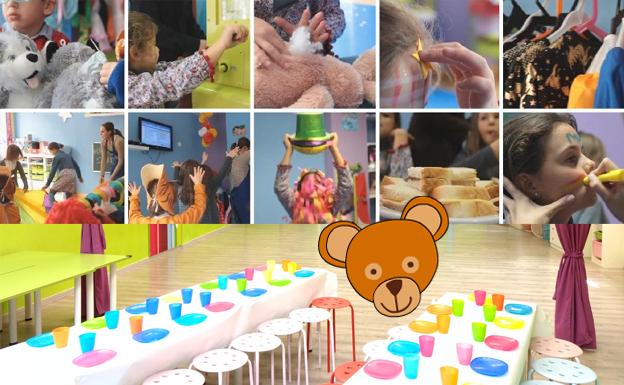 Actividades y mesas de cumpleaños, en Animal Party. 