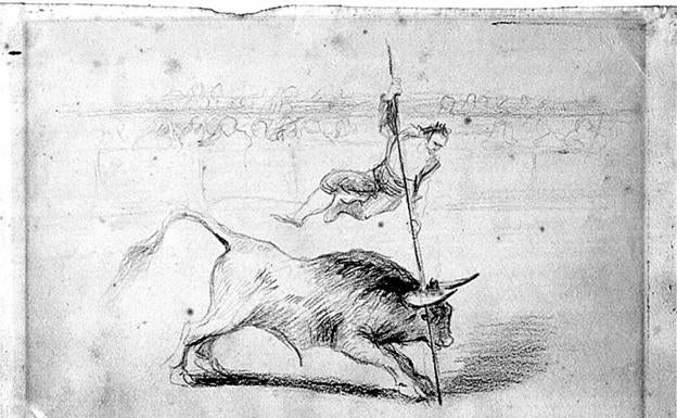 Litografía de 'La tauromaquia', de Goya. 