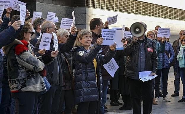 Protesta de funcionarios de Justicia de Valladolid, en noviembre pasado. 