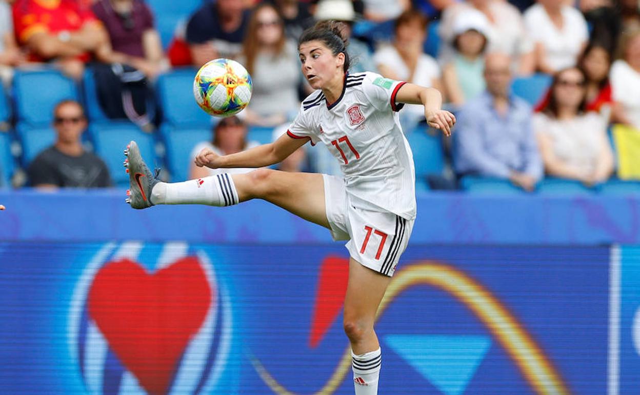 Lucía García, durante el partido ante China. 