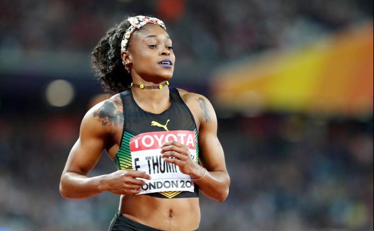La atleta jamaicana Elaine Thompson. 