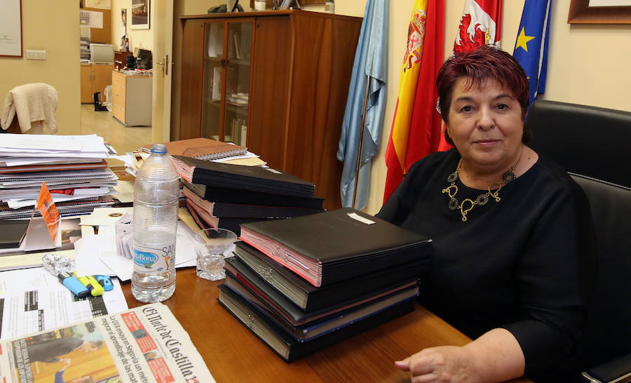 Clara Luquero, en el despacho de la Alcaldía de Segovia.