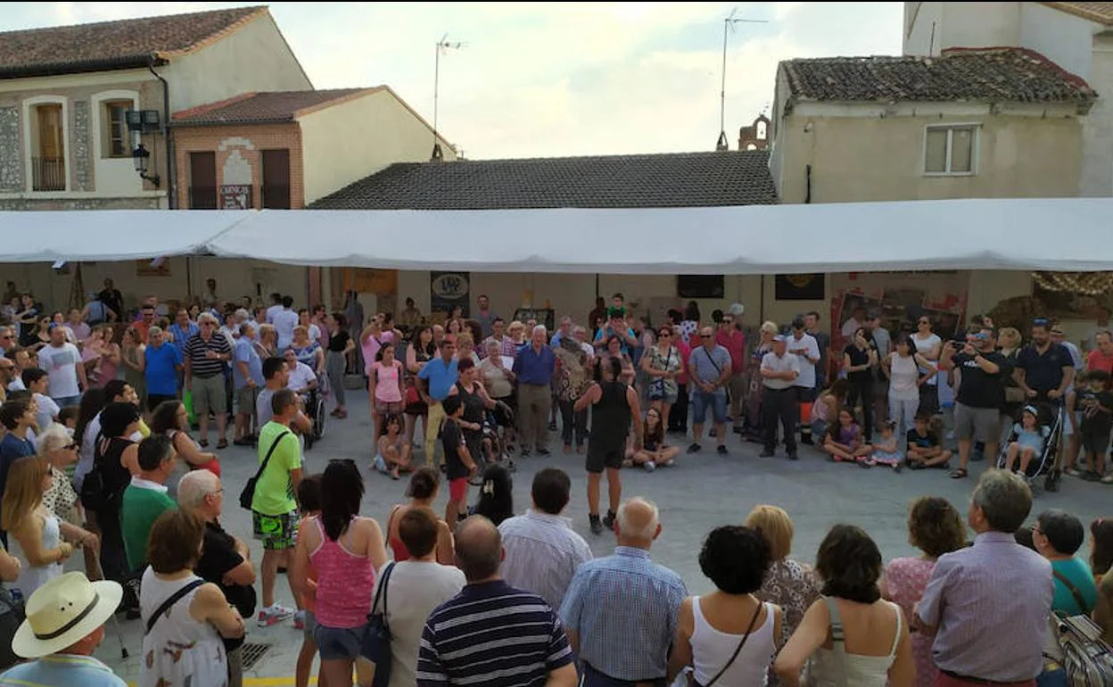 Exhibición de cetrería celebrada en la tarde de este sábado en Portillo. 