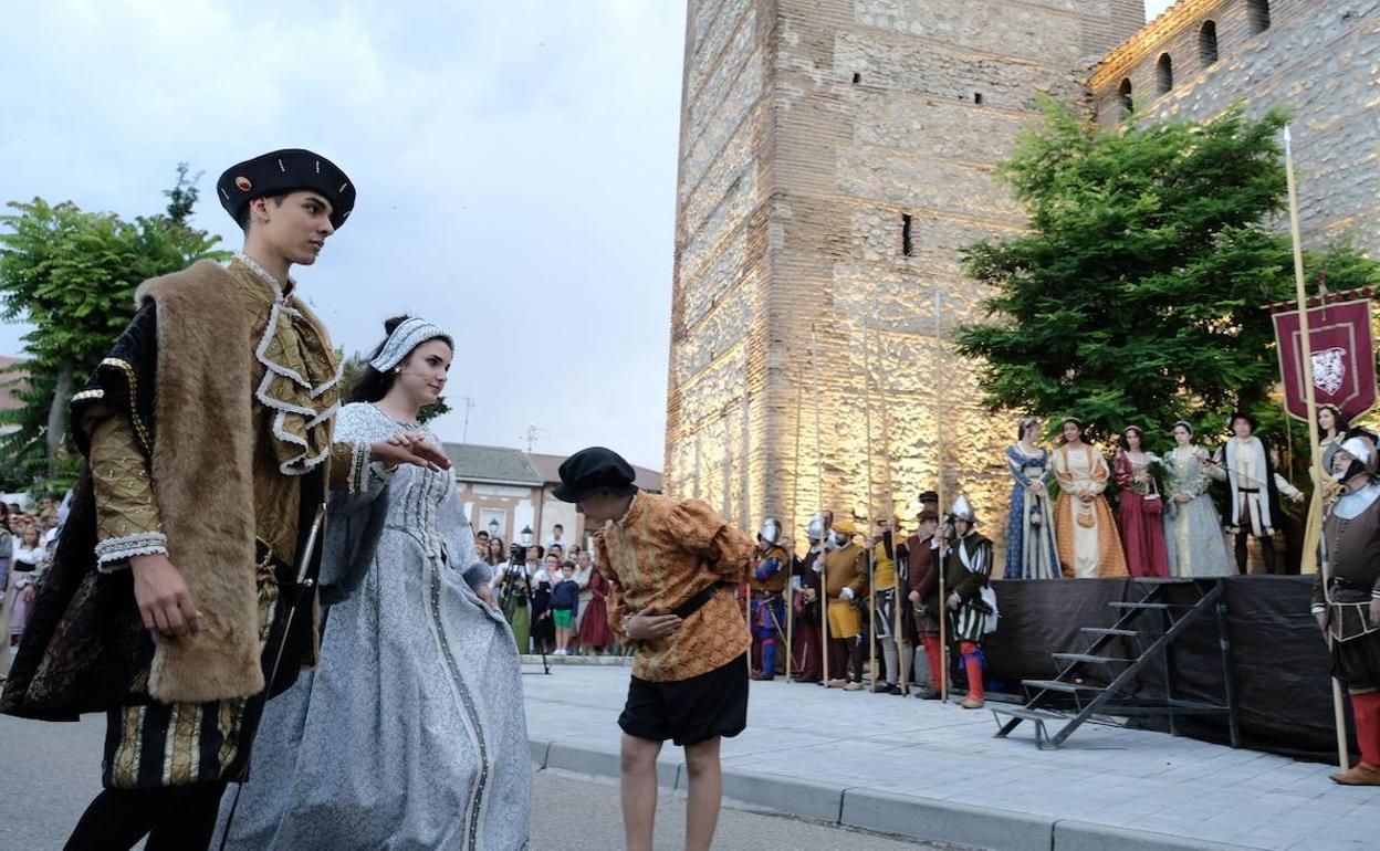 Recreación histórica de la llegada de Carlos V a Mojados, el pasado año. 