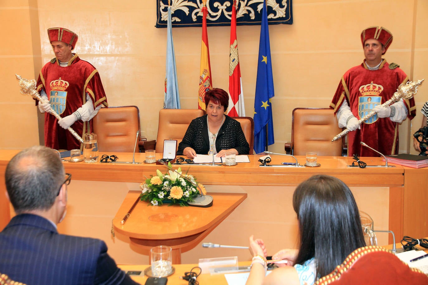 Discurso de Clara Luquero, una vez investida alcaldesa de Segovia, este viernes en el Ayuntamiento de la ciudad. 