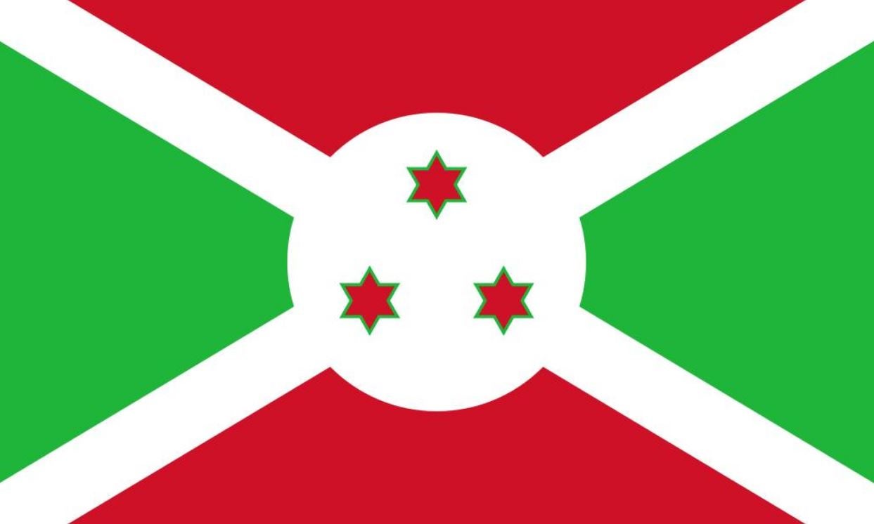 Burundi: se desaconseja el viaje salvo razones de extrema necesidad. Existe riesgo de terrorismo y la seguridad ciudadana es baja, ya que la presencia de armas de fuego es masiva. Además existe riesgo sísmico. Se desaconseja visitar las zonas fronterizas con la RDC (República Democrática del Congo), las provincias Cibitoke y Bubanza, el Parque Nacional de Ruvubu y el Parque Nacional de Kibira.