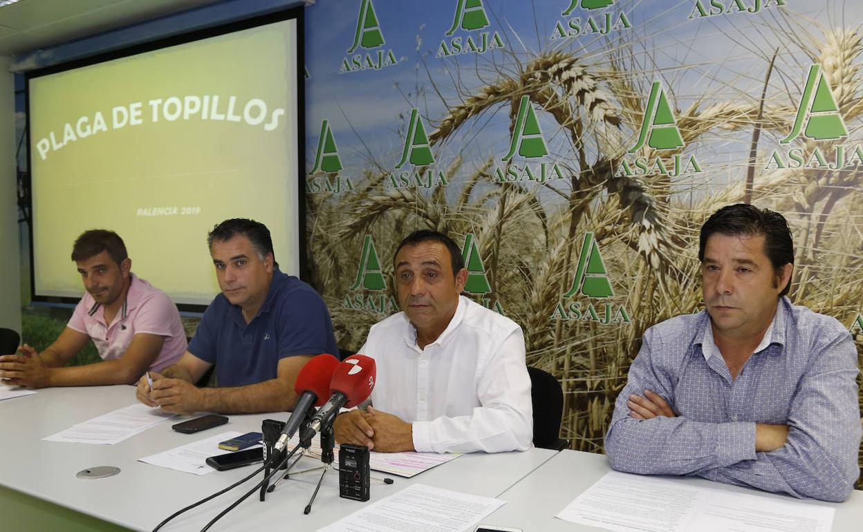 Eugenio Doyague, José Luis Marcos, Honorato Meneses y César Infante durante la rueda de prensa. 