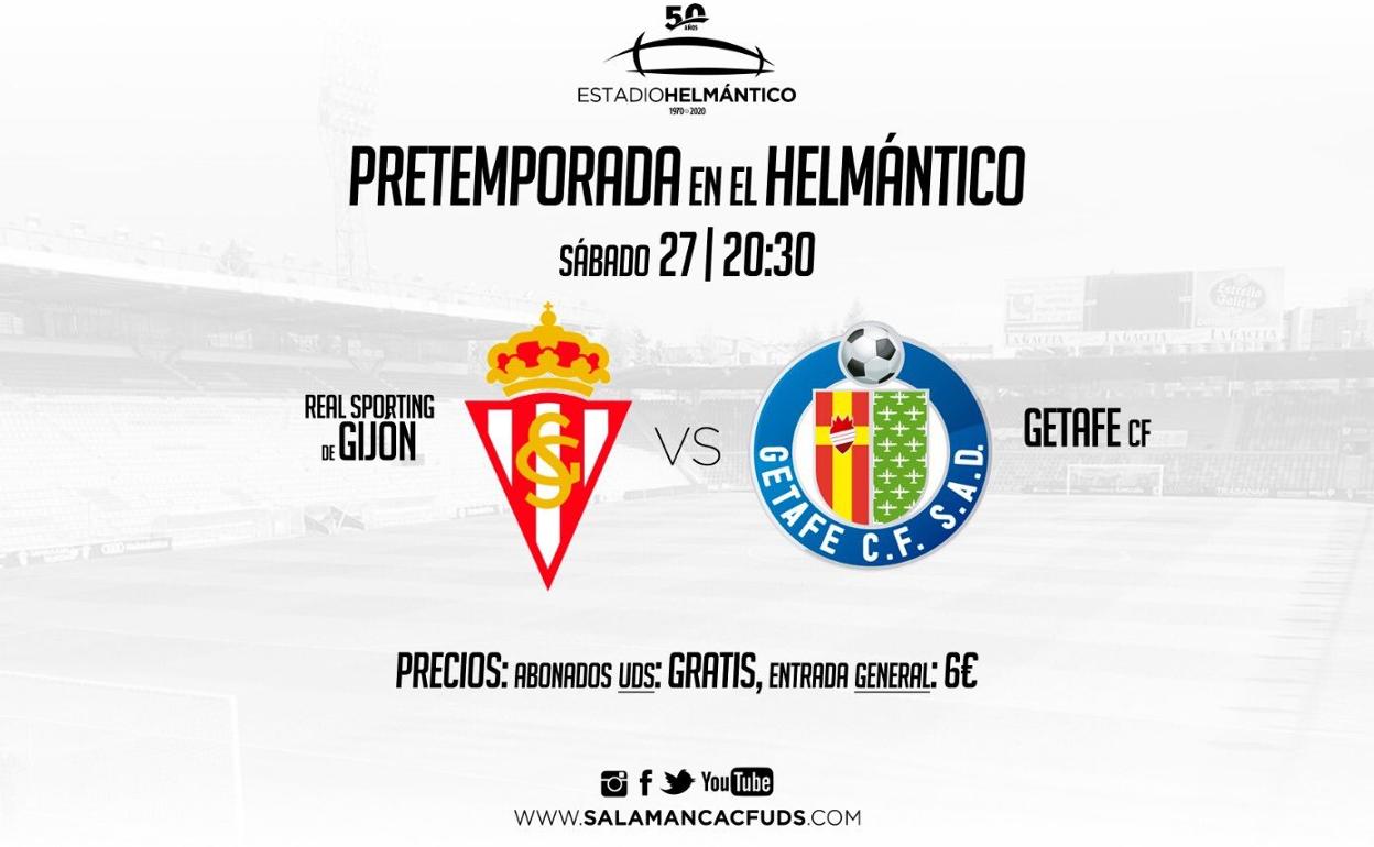 Los abonados del Salamanca CF no pagarán para ver el Sporting-Getafe del sábado 27 en el Helmántico