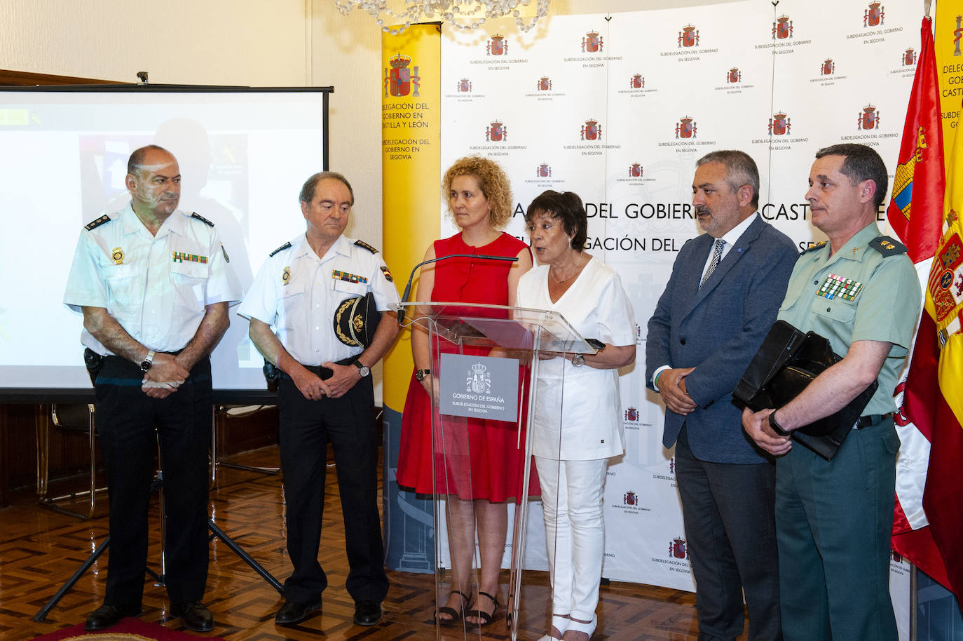 Presentación de la operación 'Resurgir', este martes, en la Subdelegación del Gobierno en Segovia. 