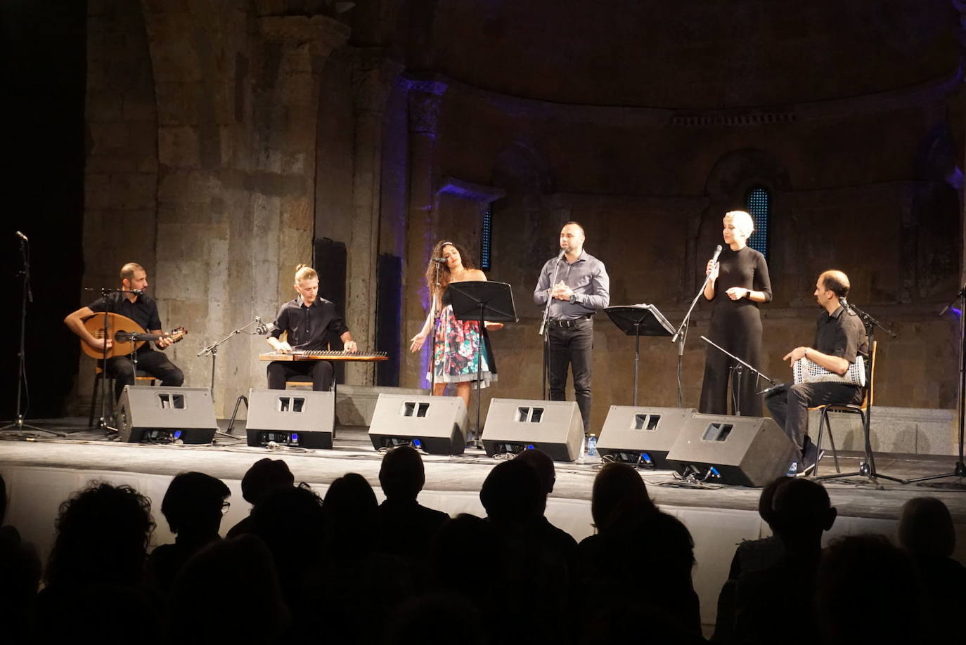 Un momento de la actuación del grupo Orpheus XXI en Segovia. 