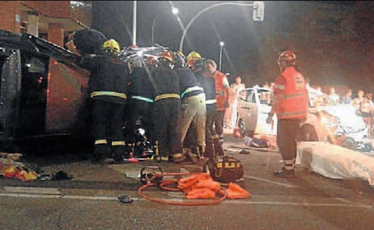 El accidente de 2017 en Parquesol. 