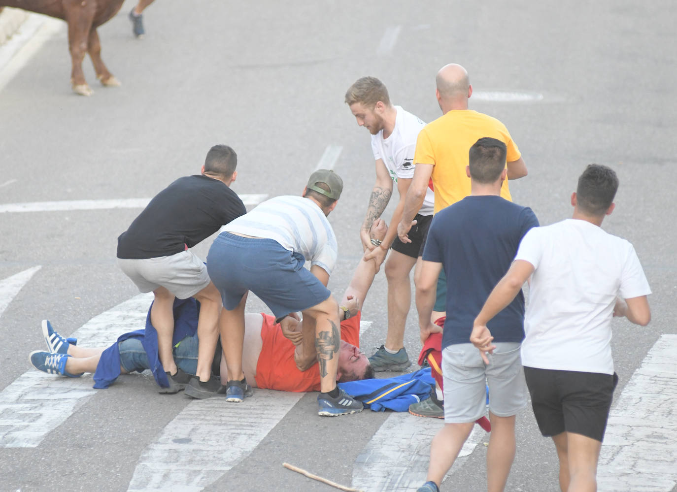 Un vecino de La Seca -F. S. de 45 años- ha resultado herido grave tras ser corneado en el encierro celebrado este sábado