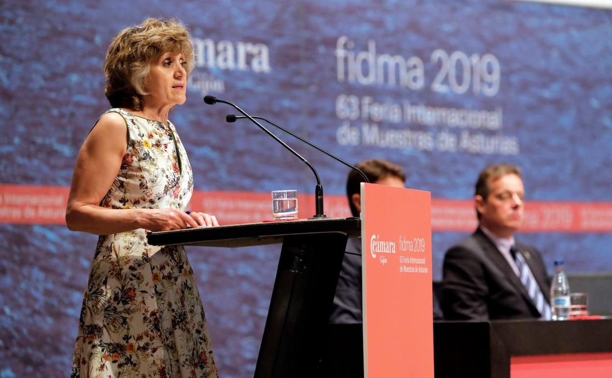 La ministra de Sanidad en funciones, María Luisa Carcedo, en un acto reciente en Gijón.
