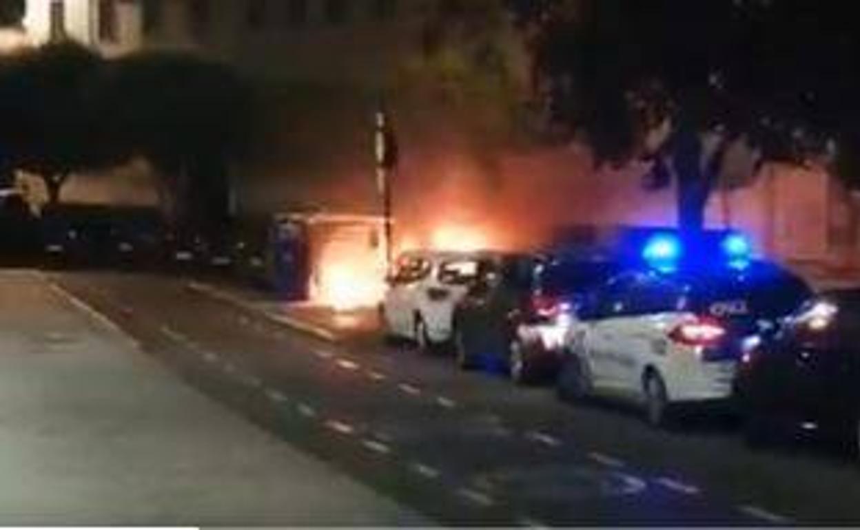 Incendio en la calle Duque de Lerma.