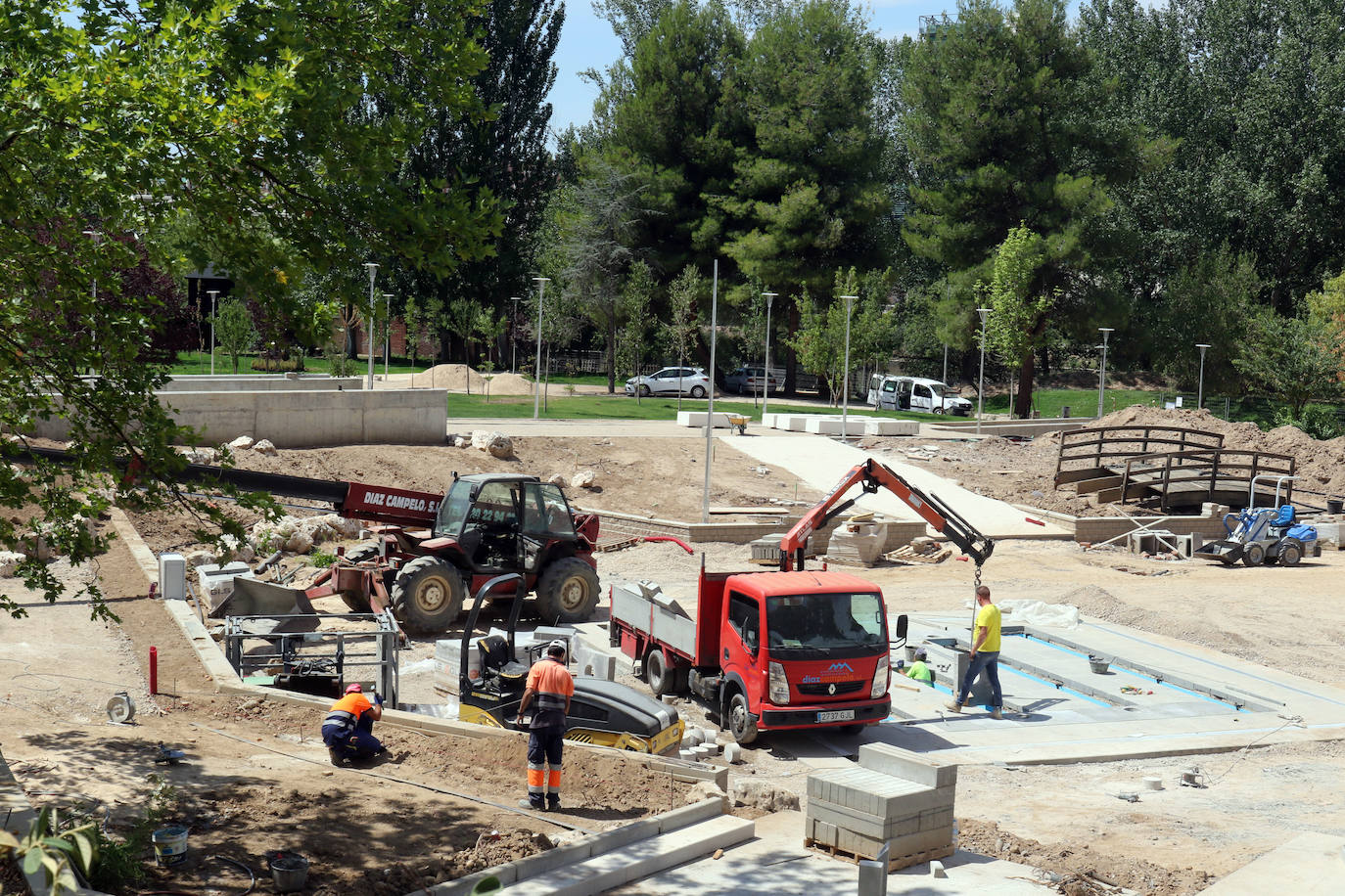 Fotos: Continúan las obras en el parque Juan de Austria de Valladolid