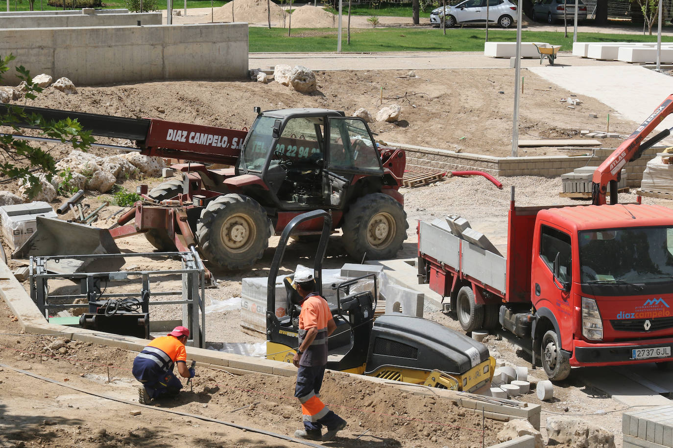 Fotos: Continúan las obras en el parque Juan de Austria de Valladolid