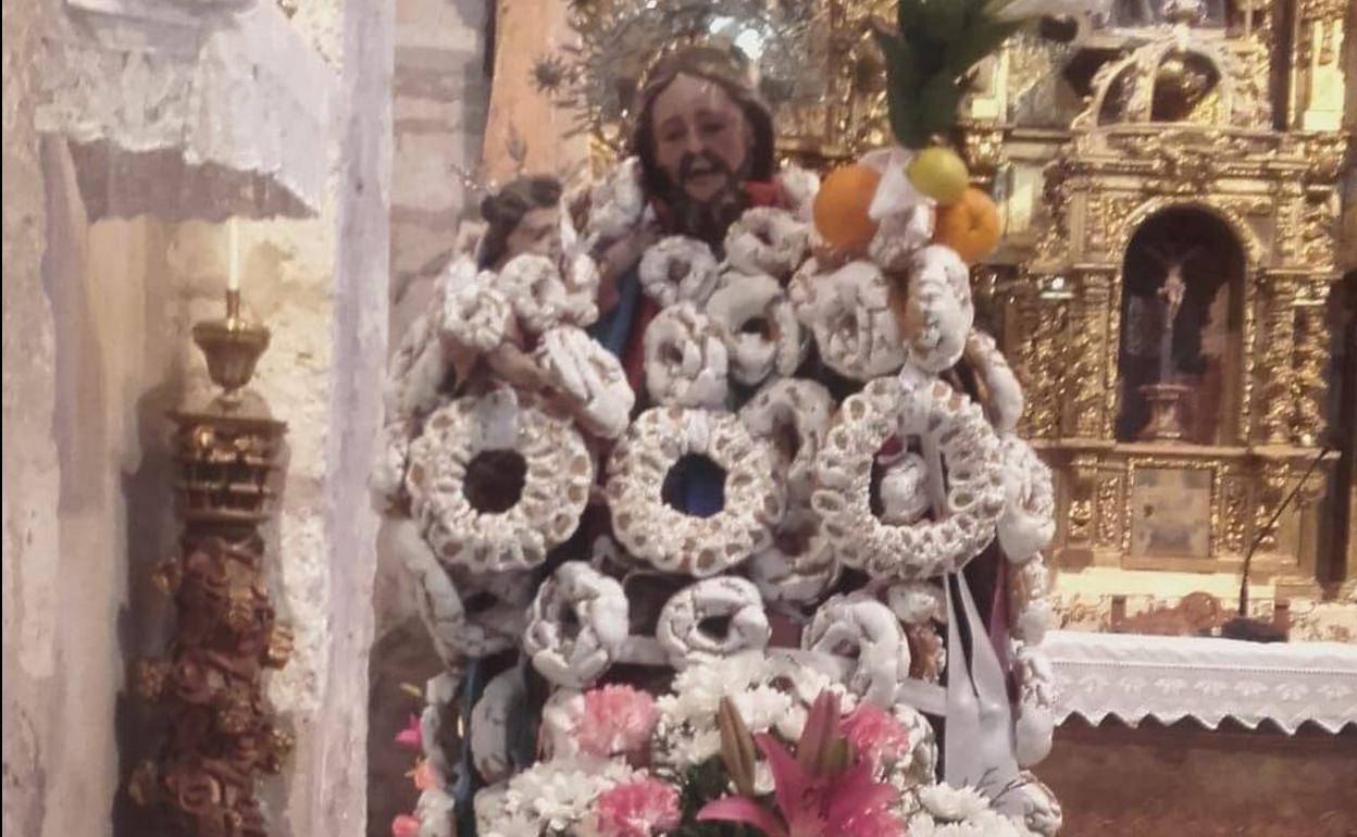 Los vecinos de Dehesa de Cuéllar llenarán de rosquillas la imagen de San José