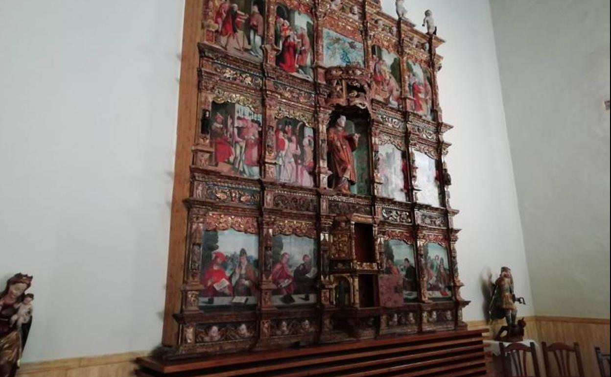 Estado en el que ha quedado el retablo tras la restauración. 