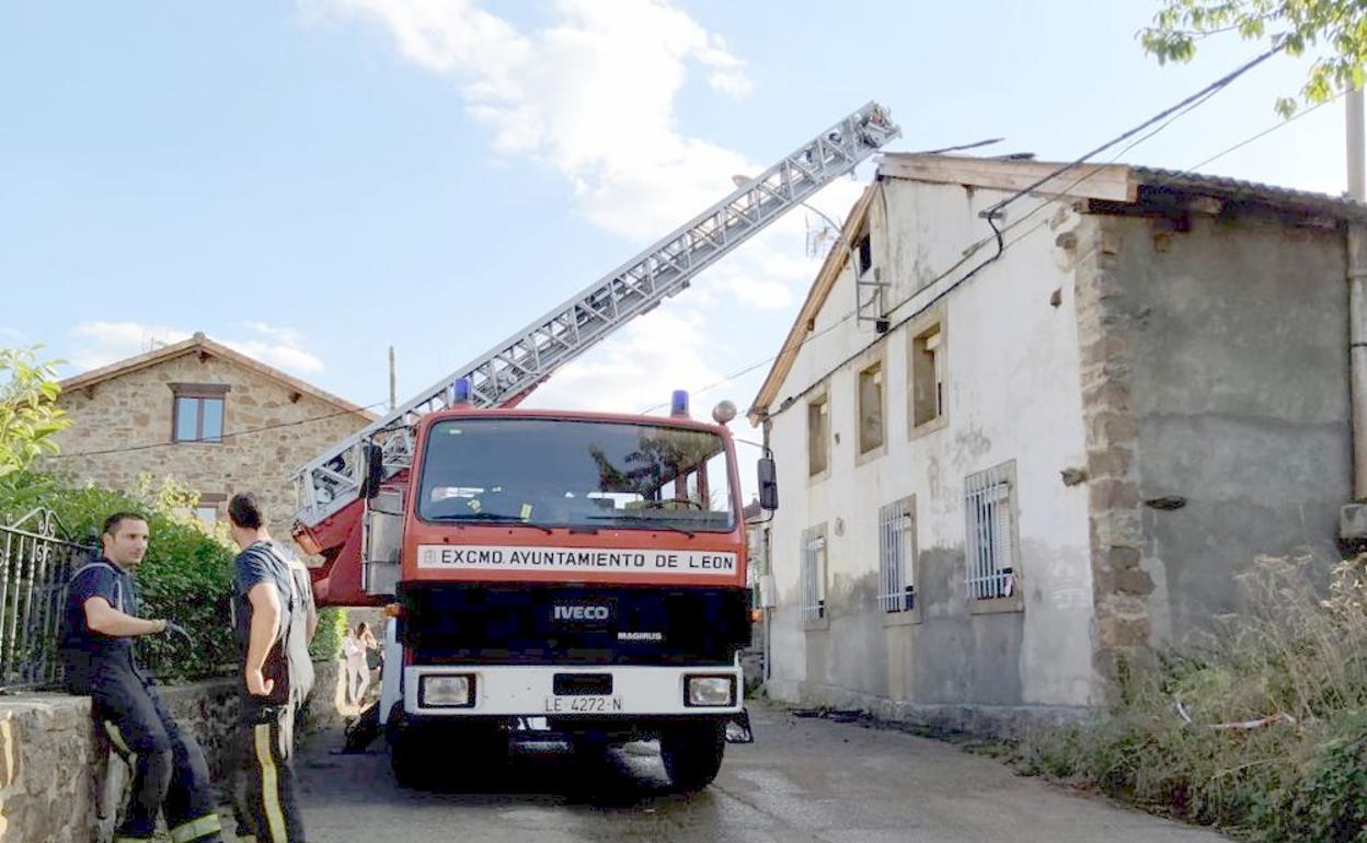 Imagen del lugar del incendio.