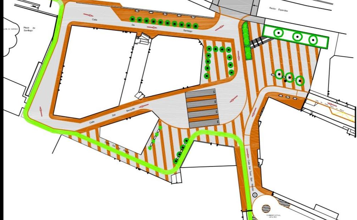 Plano explicativo del futuro Centro de Recepción de Visitantes.