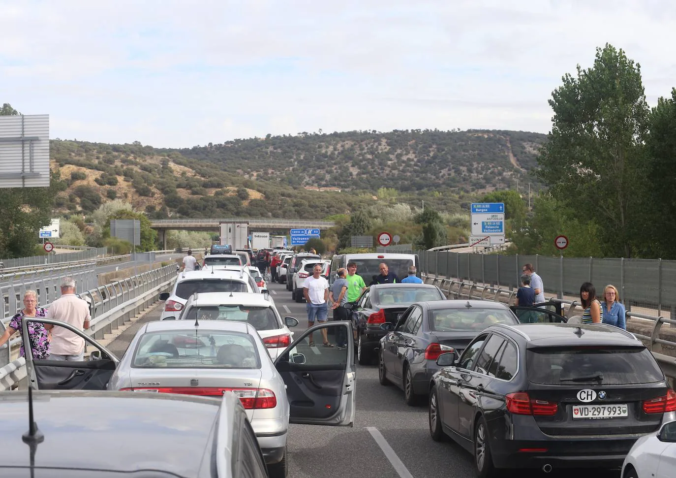 Fotos: Accidente en la A-62 a la altura de Palenzuela, Palencia