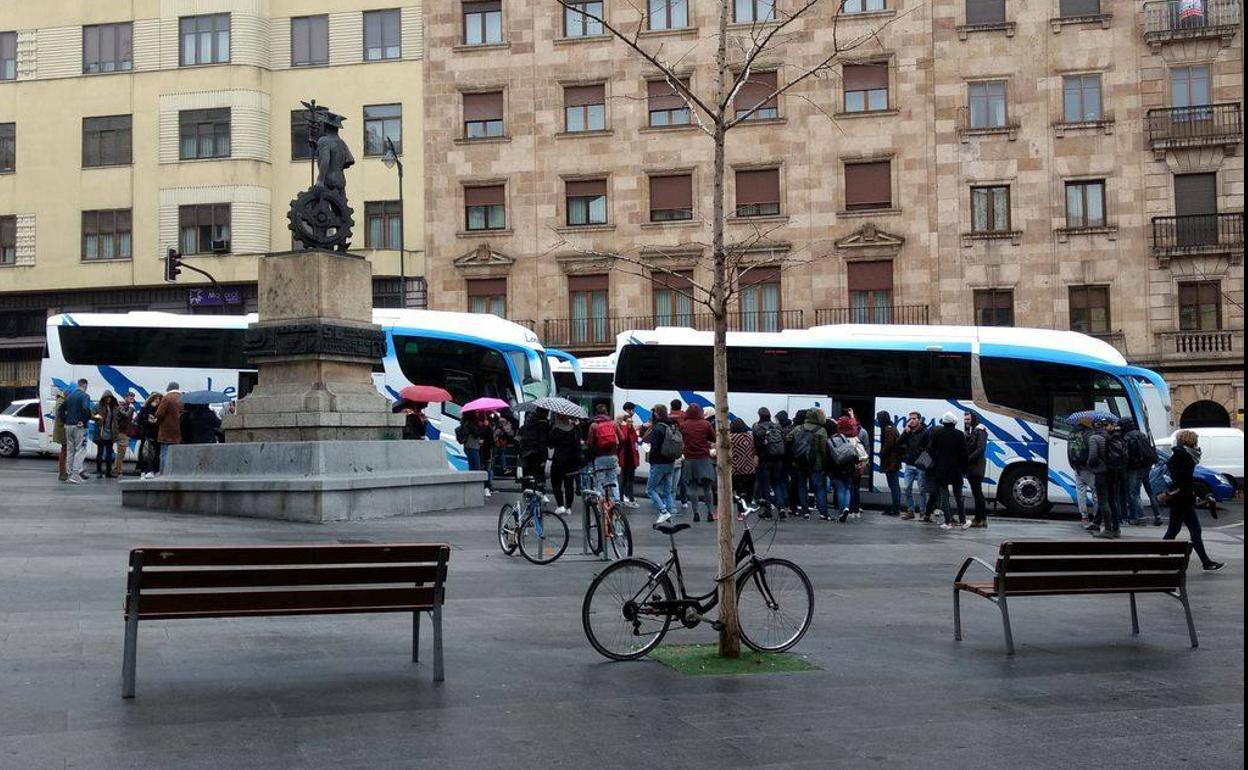 Autobuses de viajeros en Salamanca.