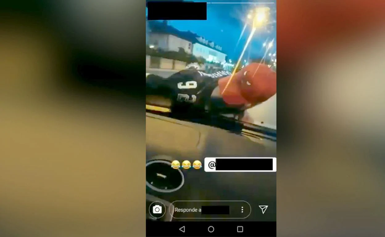 Captura del vídeo subido por el conductor a redes.